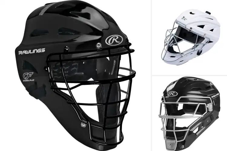 Detailed view of Best Catchers Helmets