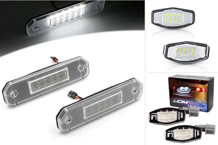 Detailed view of Best Civic LED License Plate Light Assemblies
