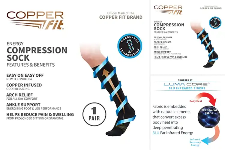 Detailed view of Best Easy On Off Compression Socks