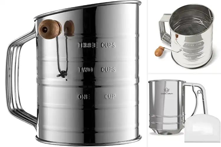 Detailed view of best flour sifters: smooth mixes, easy baking