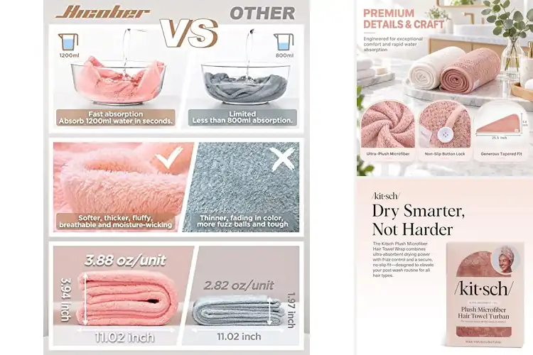 Detailed view of Best Hair Drying Towels: Smooth, Frizz-Free Hair in Minutes