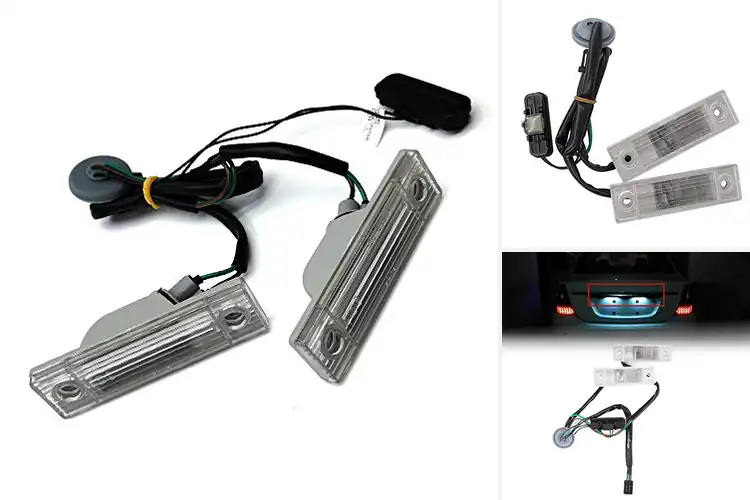 Detailed view of Best License Plate Light Assemblies with Trunk Release
