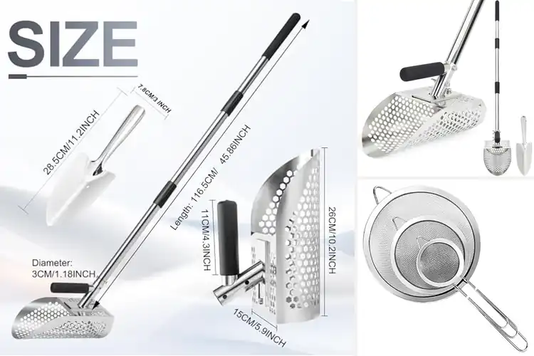 Detailed view of best metal sifters: Uncover Hidden Treasures