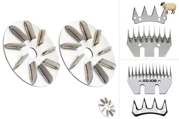 Detailed view of Best stainless steel shearing blades