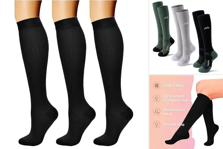 Detailed view of Best Travel Compression Socks: Fresh Legs for Your Journey
