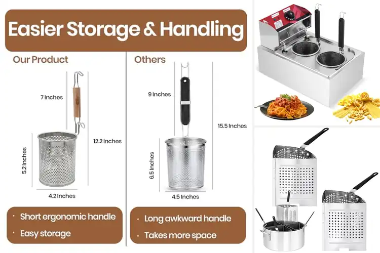 Detailed view of Best Two Basket Noodle Cookers
